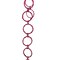 Allstate 5' x 1.75" Pink Sparkling Glitter Round Circle Chain Artificial Christmas Garland - Unlit